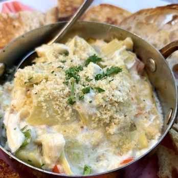 Cody's La Jolla - Close up of the crab and Artichoke dip - Breakfast & Brunch Near Me - La Jolla, California Cody's La Jolla - Close up of the crab and Artichoke dip - Breakfast & Brunch Near Me - La Jolla, California
