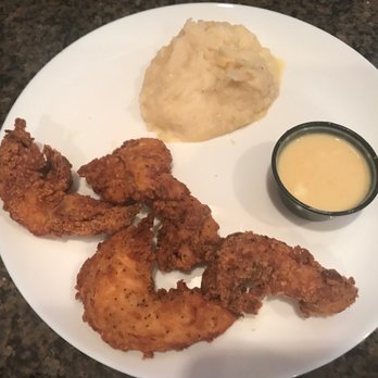 Kickback Jack's - Chicken fingers with just one serving of mashed potatoes and honey mustard - Sports Bars Near Me - High Point, North Carolina Kickback Jack's - Chicken fingers with just one serving of mashed potatoes and honey mustard - Sports Bars Near Me - High Point, North Carolina