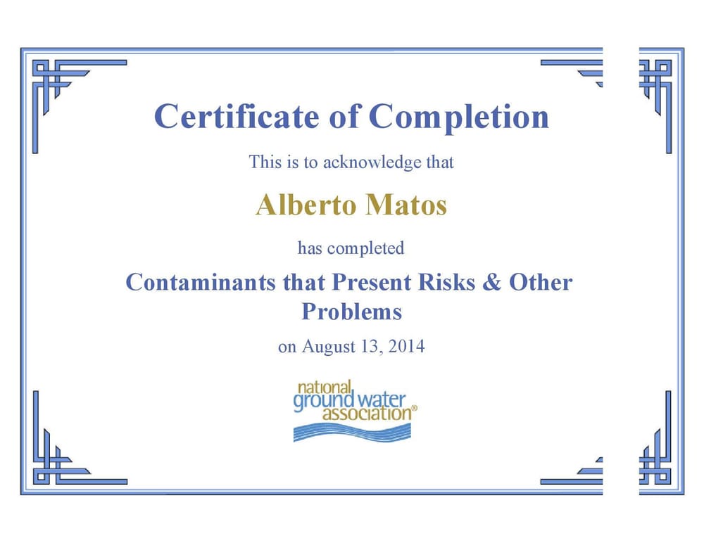 Slide of Living Services LLC - Water Division