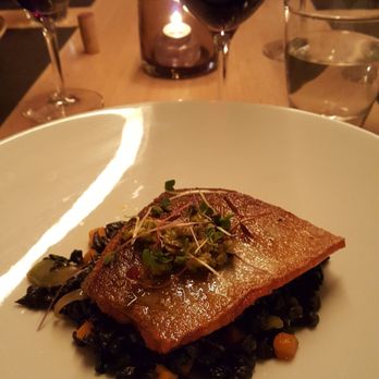 Bymark - Delicious sea trout with squid ink spaetzle from Winterlicious menu - Canadian (New) Near Me - Toronto, Ontario