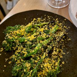 Amber - Broccoli with egg yolk shavings on top