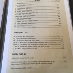 Casa Nostra Café & Restaurant - Det her er et billede af menukortets pizzaer