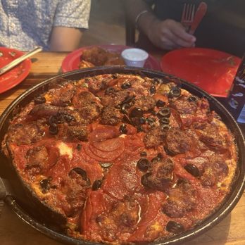 Pequod's Pizza - 12" Medium Pan Pizza - Pizza Near Me - Chicago, Illinois