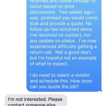 Owens Irrigation - Text thread - Landscaping Near Me - Melissa, Texas