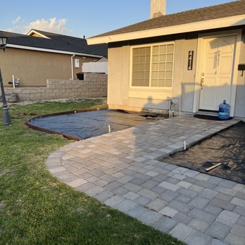 Fern's Complete Landscape & Construction Services - a patio being installed - Landscaping Near Me Fern's Complete Landscape & Construction Services - a patio being installed - Landscaping Near Me