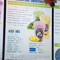 Surf City Squeeze - Menu