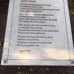 Hazel Hall House and Memorial Park - Poem Light Sleep
