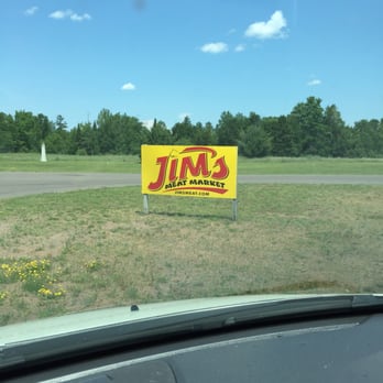 Jim's Meat Market - a sign on the side of the road - Meat Shops Near Me - Iron River, Wisconsin Jim's Meat Market - a sign on the side of the road - Meat Shops Near Me - Iron River, Wisconsin