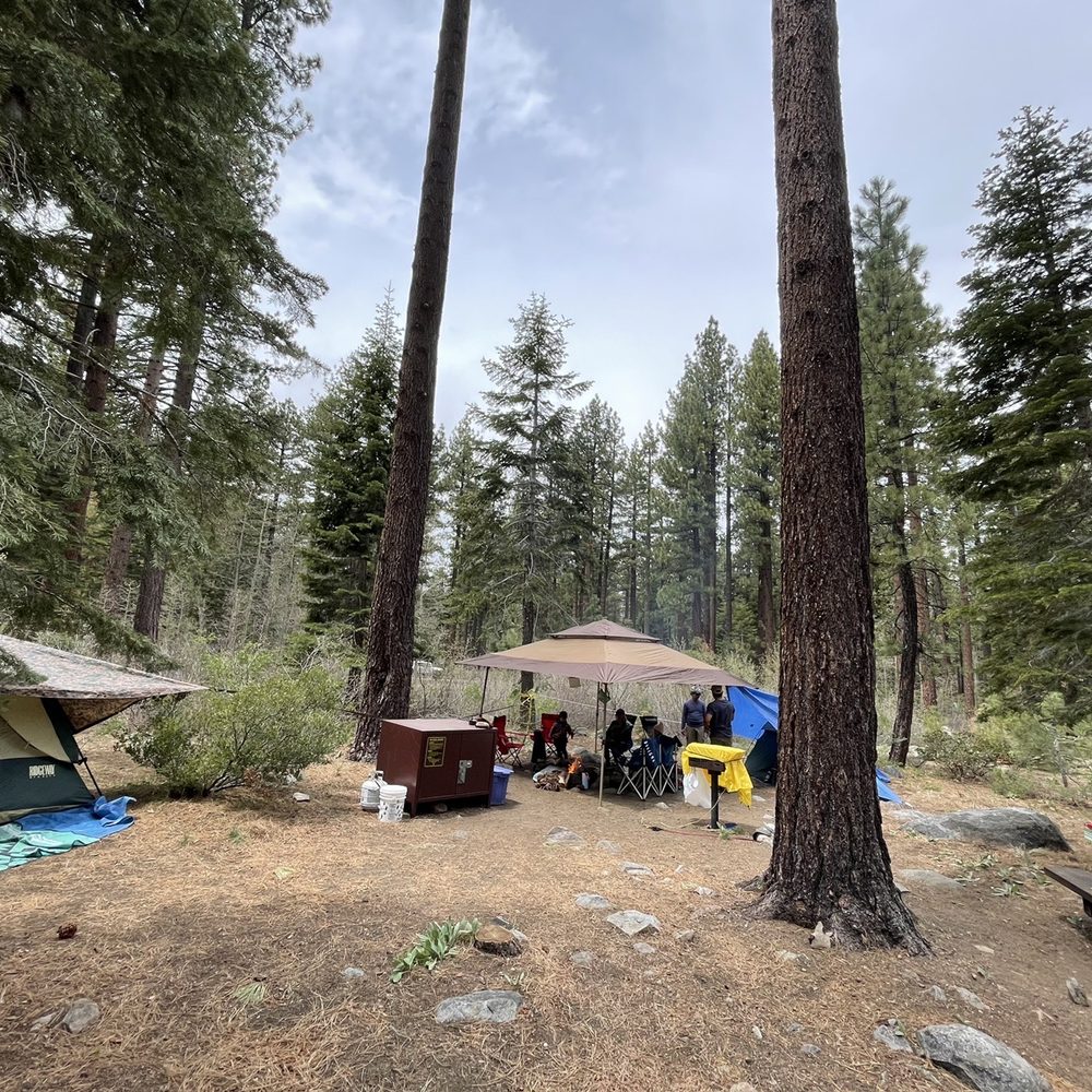 Fallen Leaf Campground - Site 110 in the rain - Campgrounds Near Me - South Lake Tahoe, California Fallen Leaf Campground - Site 110 in the rain - Campgrounds Near Me - South Lake Tahoe, California
