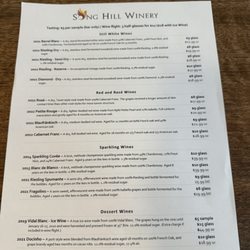 Song Hill Winery - So many yummy wine options!