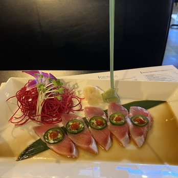 Motto Sushi - Yellowtail Carpaccio - Sushi Bars Near Me - Denton, Texas Motto Sushi - Yellowtail Carpaccio - Sushi Bars Near Me - Denton, Texas