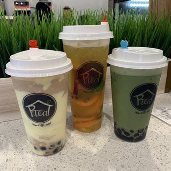 PTEA - Puff cream bubble milk tea, passion fruit orange tea and matcha milk tea - Bubble Tea Near Me - Quincy, Massachusetts