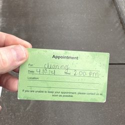Gentle Dentistry - My appointment card in hand for an appointment only to find a locked door.