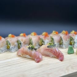 The Dojo - Crimson Bliss roll & Red Snapper nigiri