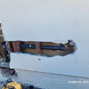Rocket Rooter And Plumbing - New ABS  pipe sections - Plumbing Near Me