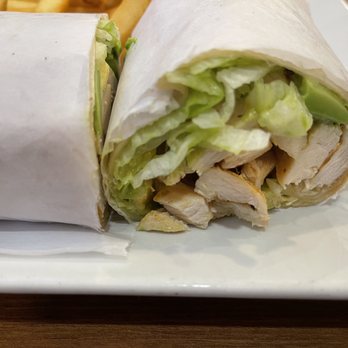 Capitol Diner - a chicken and lettuce wrap with french fries - Diners Near Me - New York, New York