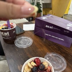 Acai Republic - Took a bite of my bowl after getting home to pull a piece of hair. Please have your team member wear hair nets.