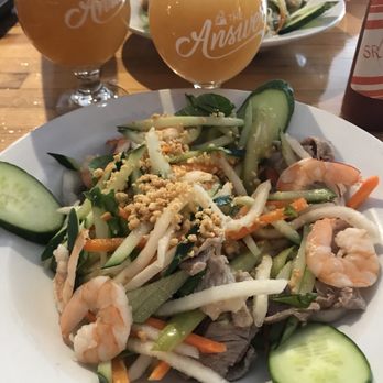 The Answer Brewpub - Land and sea salad - Vietnamese Near Me - Richmond, Virginia The Answer Brewpub - Land and sea salad - Vietnamese Near Me - Richmond, Virginia
