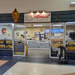 Global Mall - Outside Amul Veg Restaurant. Storefront. Located inside Global Mall on the 2nd floor, next to the food court.