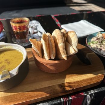 Murfreesboro Kabob - Lentil Soup and Baba Ghanouj and Hot Black Tea - Mediterranean Near Me - Murfreesboro, Tennessee