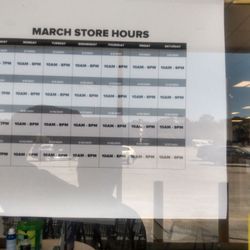 Belk - The store hours for March.