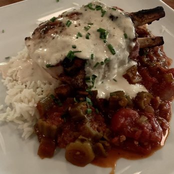 The West Table - Bone in pork chop - New American Near Me - Lubbock, Texas The West Table - Bone in pork chop - New American Near Me - Lubbock, Texas