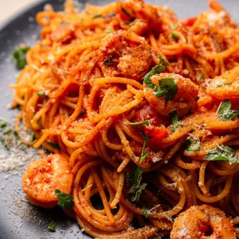 Pan y café tapas Restaurant - Espagueti scampi pasta fresca - Mediterranean Near Me - Hamburg, HH Pan y café tapas Restaurant - Espagueti scampi pasta fresca - Mediterranean Near Me - Hamburg, HH
