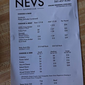 NEVS Barbecue - Barbeque Near Me - Palm Beach Gardens, Florida