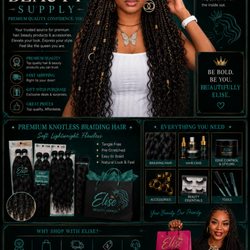 Braiding hair for knotless braids, box braids, fulani braids, boho braids.