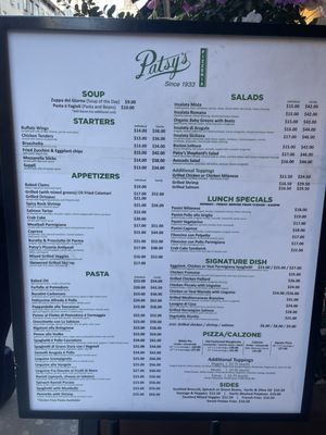 Menu photo 6 Patsy's Pizzeria New York, NY