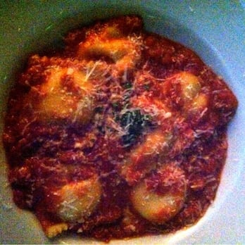 Baci Bistro - Four cheese ravioli with marinara (outside so a little dark!) - Italian Near Me - Kailua, Hawaii Baci Bistro - Four cheese ravioli with marinara (outside so a little dark!) - Italian Near Me - Kailua, Hawaii