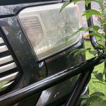 Headlight 360 Restoration Austin - Before 2014 Tundra - Auto Detailing Near Me