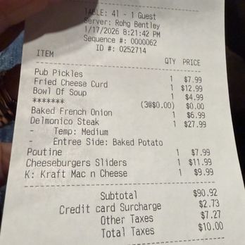 Coach's Corner - Inconsistent pricing, charged for an item we never ordered and that was incorrectly brought to our table, proper meal was never served - Pizza Near Me - Massena, New York Coach's Corner - Inconsistent pricing, charged for an item we never ordered and that was incorrectly brought to our table, proper meal was never served - Pizza Near Me - Massena, New York