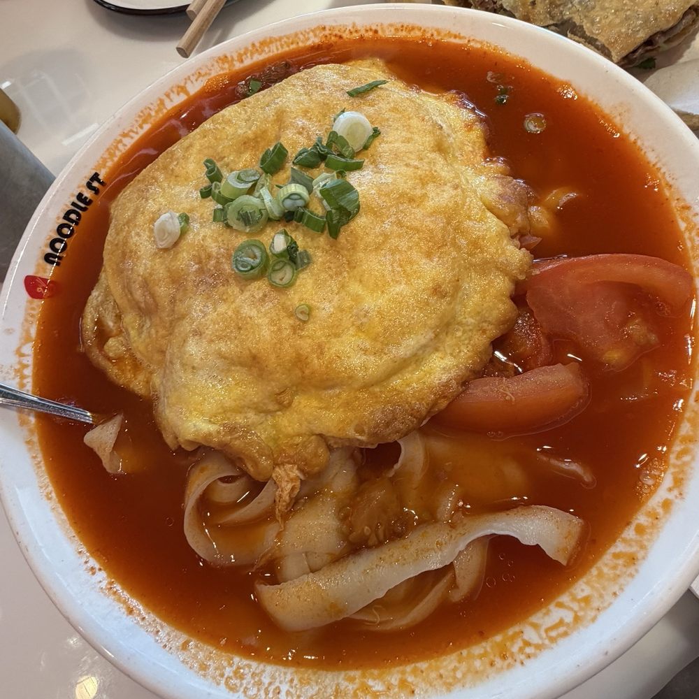 Noodle St - Egg with Tomato over Knife Cut Noodles - Noodles Near Me - Eastvale, California Noodle St - Egg with Tomato over Knife Cut Noodles - Noodles Near Me - Eastvale, California