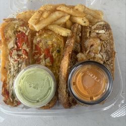 World Famous Egg Roll - Chicken Fajita and Hibachi Egg Rolls w/ Lemon Pepper Fries