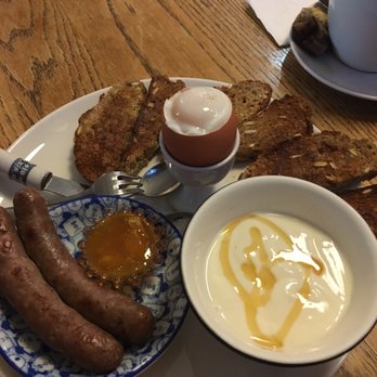 Five Points Bakery - Extra special special with sausage, yogurt, soft boiled egg. - Bakeries Near Me - Buffalo, New York