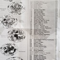 Chinatown - Current updated menu 2022.  Lunch Special prices