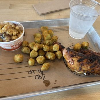 4 Rivers Smokehouse - Bread pudding, fried okra, 1/4 chicken - Barbeque Near Me - Kissimmee, Florida 4 Rivers Smokehouse - Bread pudding, fried okra, 1/4 chicken - Barbeque Near Me - Kissimmee, Florida