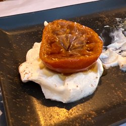 Dükkan - Yogurt base and it is topped by a mandarin orange.