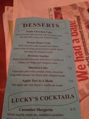 Menu photo 2 Lucky's Irish Pub East Providence, RI Menu photo 2 Lucky's Irish Pub East Providence, RI