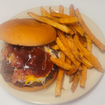 Traildust Steakhouse Saloon - Delicious BBQ burger with fresh cut fries - Steakhouses Near Me - Lindsay, Texas Traildust Steakhouse Saloon - Delicious BBQ burger with fresh cut fries - Steakhouses Near Me - Lindsay, Texas