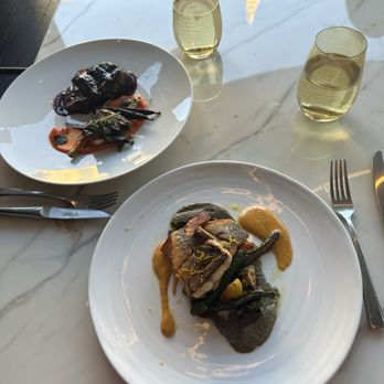 Spago - Pan roasted Crispy Skin Branzino, Mesquite Grilled New York Steak - New American Near Me - Las Vegas, Nevada