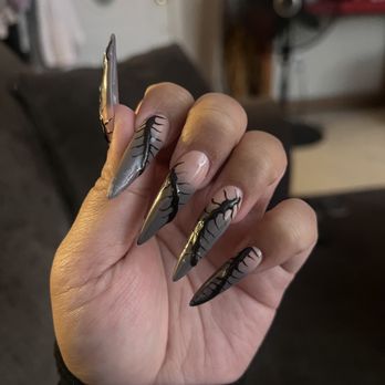 Tina's Nails - Gel x stilettos nails with a mood changer color - Nail Salons Near Me - Seattle, Washington