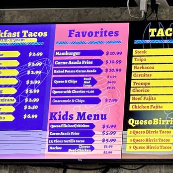 La Guera Street Tacos - Menu - Mexican Near Me - Arlington, Texas