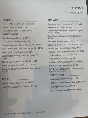 Menu photo 4 Bin 35 Bistro Tulsa, OK