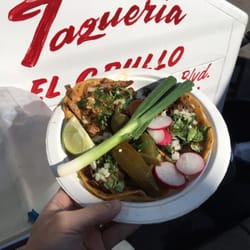 Two al pastor and one carne asada tacos