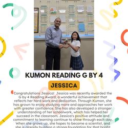 Kumon Math and Reading Center of Fountain Valley - West - Jessica - Reading G by 4