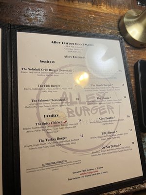Menu photo 4 Alley Burger Columbus, OH