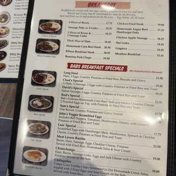 Babs Delta Diner - Menus - Korean Near Me - Vallejo, California