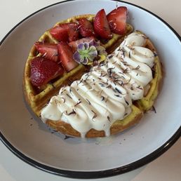 Lemon poppyseed waffle